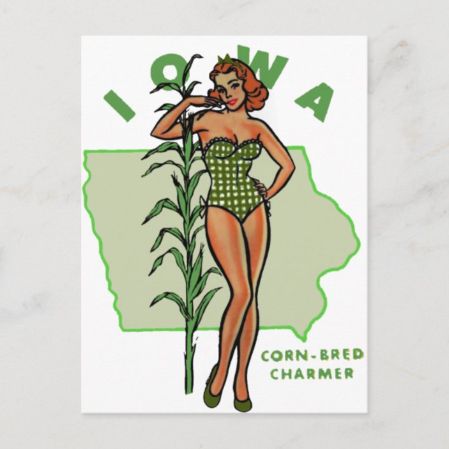 Iowa Pinup Postcard (Front)