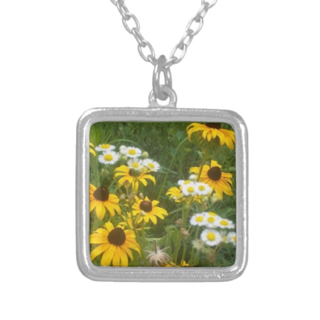 Iowa Prairie Flowers Necklace - by Fern Savannah (Front)