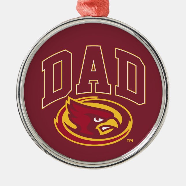 Iowa Proud Dad Metal Ornament (Front)