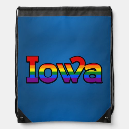 Iowa Rainbow text Backpack