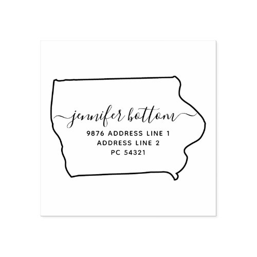 Iowa return address business rubber stamp