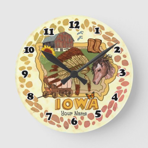 Iowa round clock