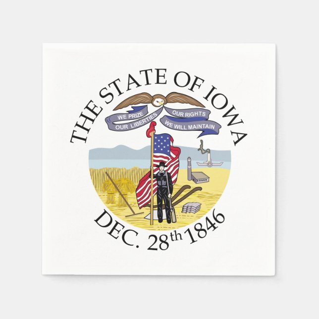 Iowa sign napkins (Front)