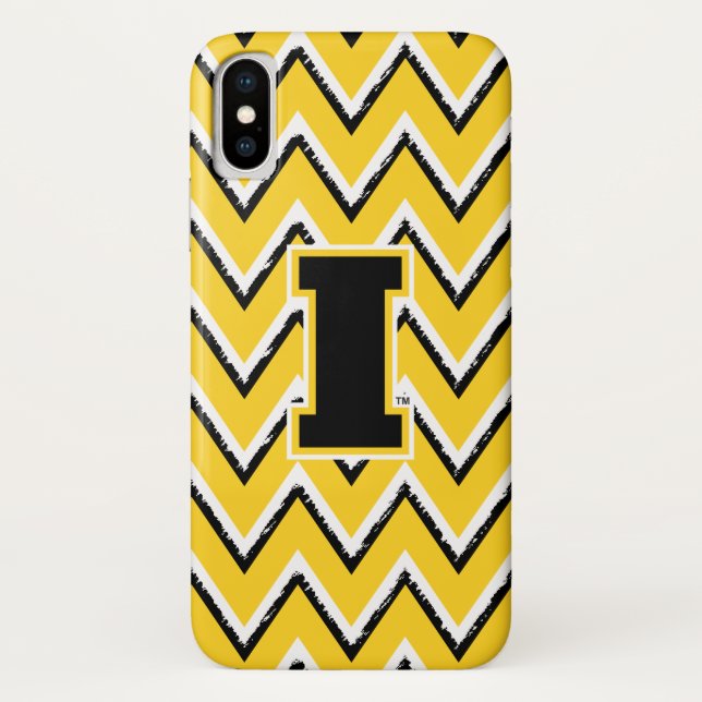 Iowa | Sketchy Chevron Pattern Case-Mate iPhone Case (Back)
