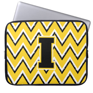 Iowa Sketchy Chevron Pattern Laptop Sleeve