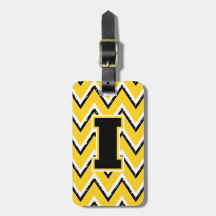 Iowa Sketchy Chevron Pattern Luggage Tag