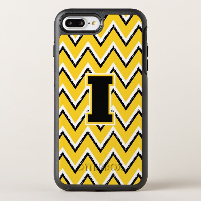 Iowa | Sketchy Chevron Pattern Otterbox iPhone Case (Back)