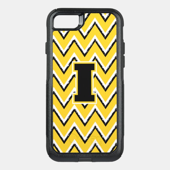 Iowa | Sketchy Chevron Pattern Otterbox iPhone Case (Back)