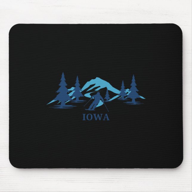Iowa Ski Resort Skiing Skier  Mouse Pad (Front)