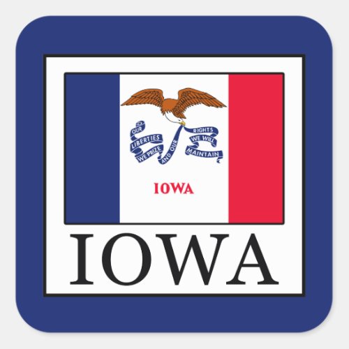 Iowa Square Sticker
