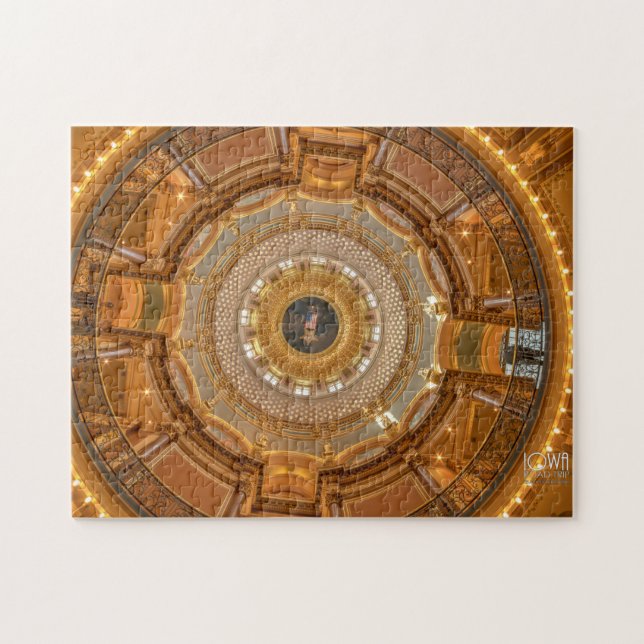 Iowa State Capitol Dome in Des Moines, Iowa. Jigsaw Puzzle (Horizontal)