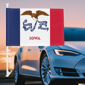 Iowa State Car Flag