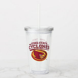 Iowa State Cyclones Arched Mascot Logo Acrylic Tumbler