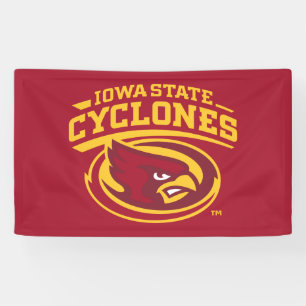 Iowa State Cyclones   Arched Mascot Logo Banner
