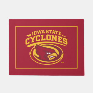 Iowa State Cyclones   Arched Mascot Logo Doormat