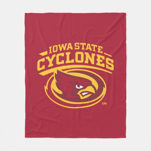 Iowa State Cyclones  Arched Mascot Logo Fleece Blanket