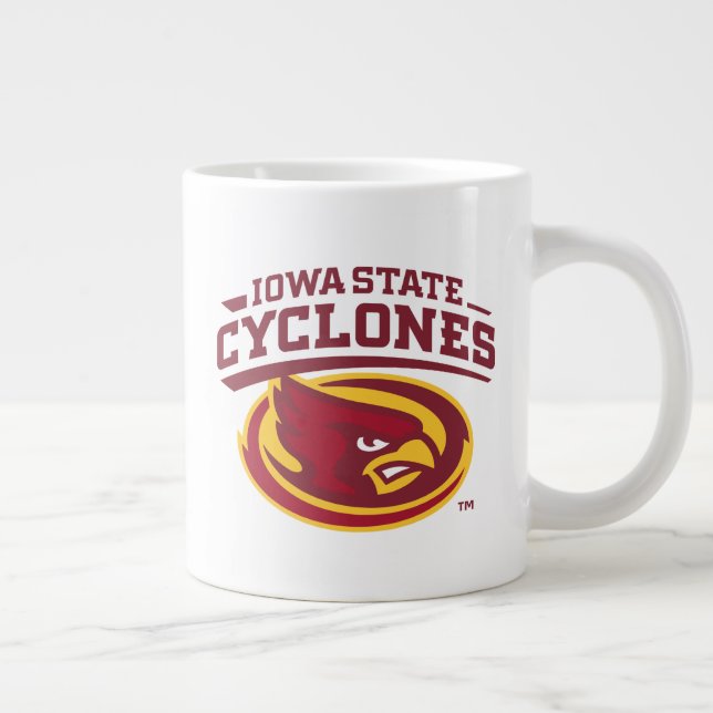 Iowa State Cyclones | Arched Mascot Logo Giant Coffee Mug (Right)