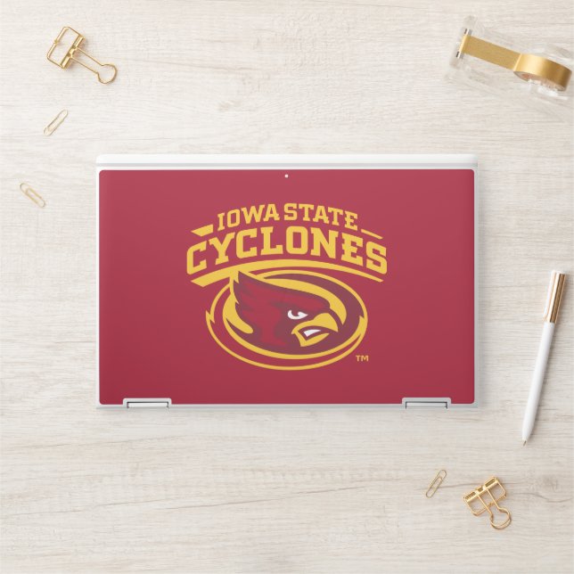 Iowa State Cyclones | Arched Mascot Logo HP Laptop Skin (Desk)