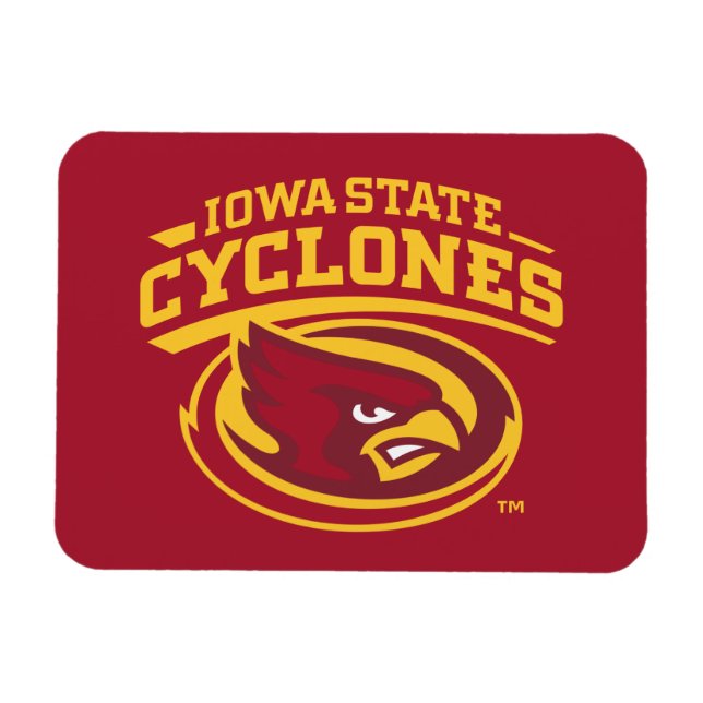 Iowa State Cyclones | Arched Mascot Logo Magnet (Horizontal)