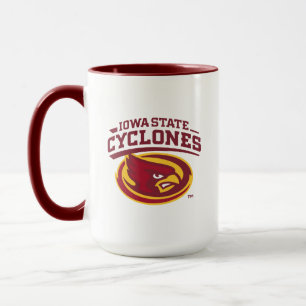 Iowa State Cyclones Arched Mascot Logo Mug