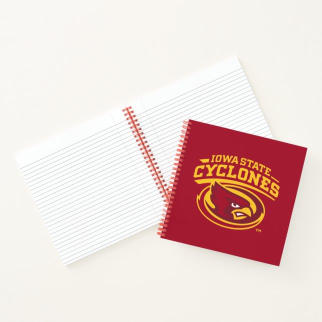 Iowa State Cyclones | Arched Mascot Logo Notebook (Inside)
