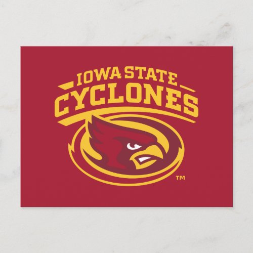 Iowa State Cyclones  Arched Mascot Logo Postcard