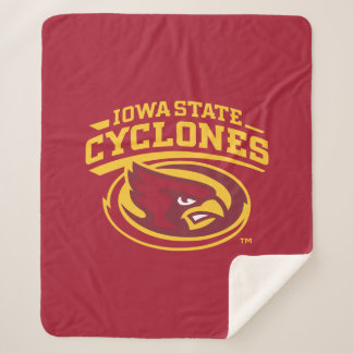 Iowa State Cyclones | Arched Mascot Logo Sherpa Blanket