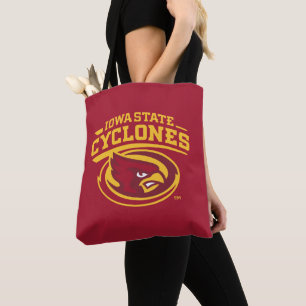 Iowa State Cyclones   Arched Mascot Logo Tote Bag