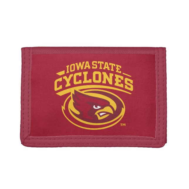 Iowa State Cyclones | Arched Mascot Logo Trifold Wallet (Front)