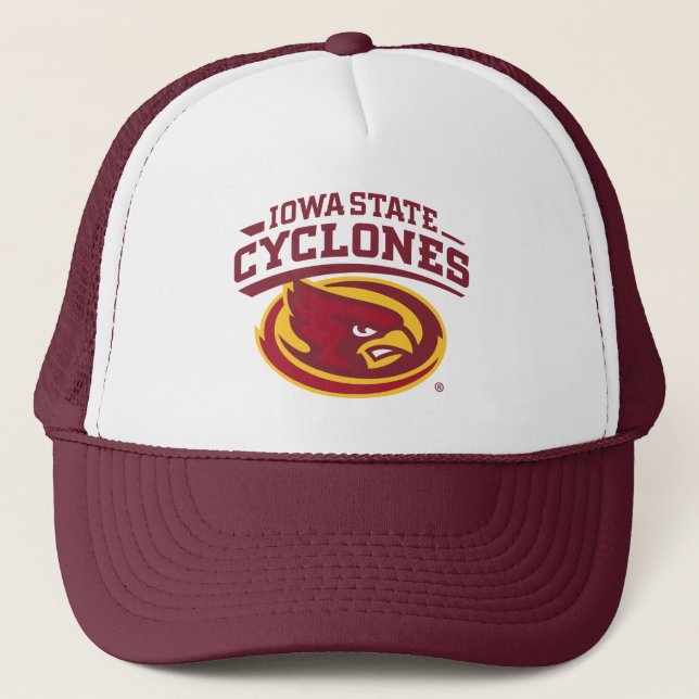 Iowa State Cyclones | Arched Mascot Logo Trucker Hat (Front)