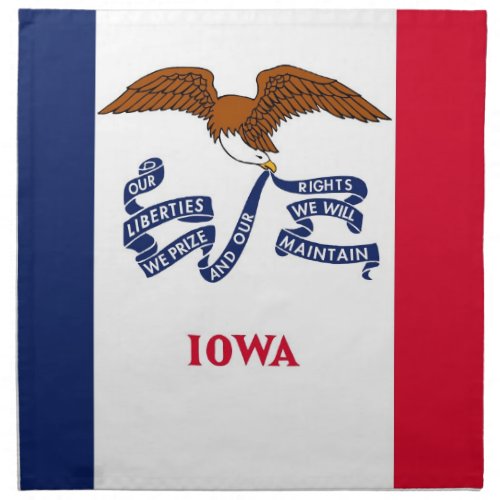 Iowa State Flag American MoJo Napkin