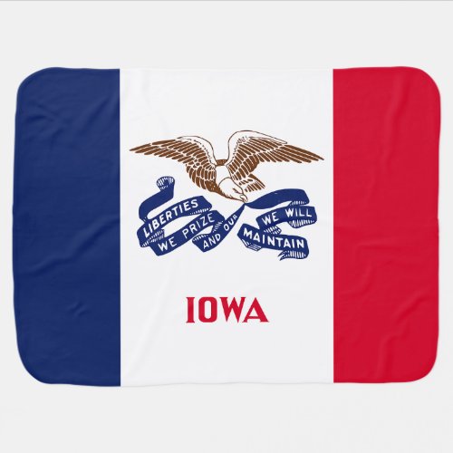 Iowa State Flag Baby Blanket