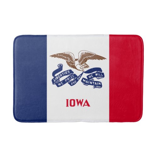 Iowa State Flag Bath Mat