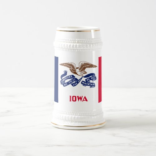 Iowa State Flag Beer Stein