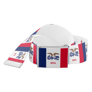 Iowa State Flag Belt