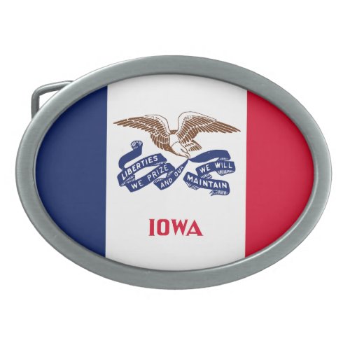 Iowa State Flag Belt Buckle
