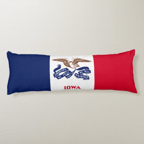 Iowa State Flag Body Pillow