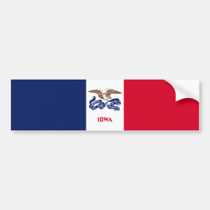 Iowa State Flag Bumper Sticker