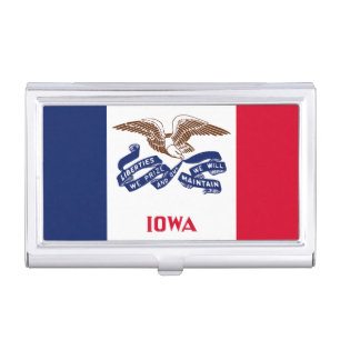 Iowa State Flag Business Card Case