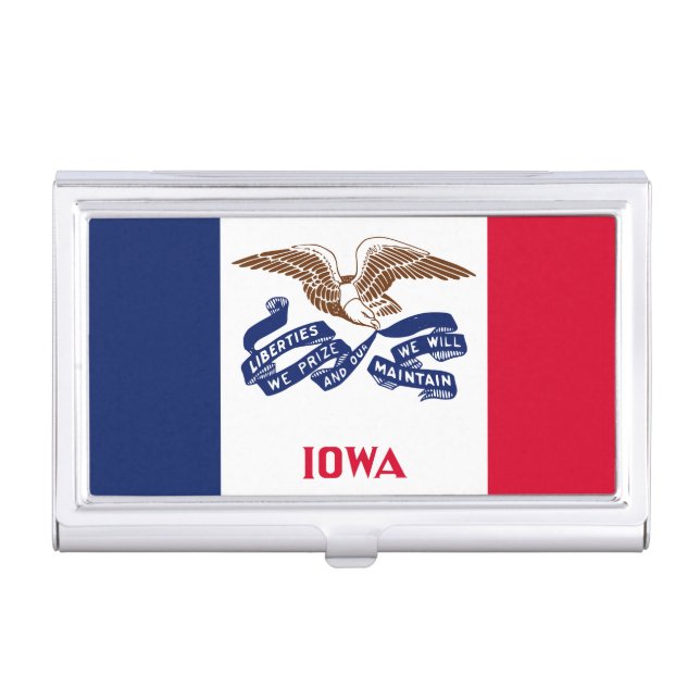 Iowa State Flag Business Card Case (Front)