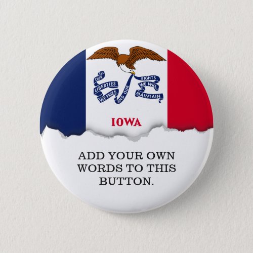 Iowa State Flag Button
