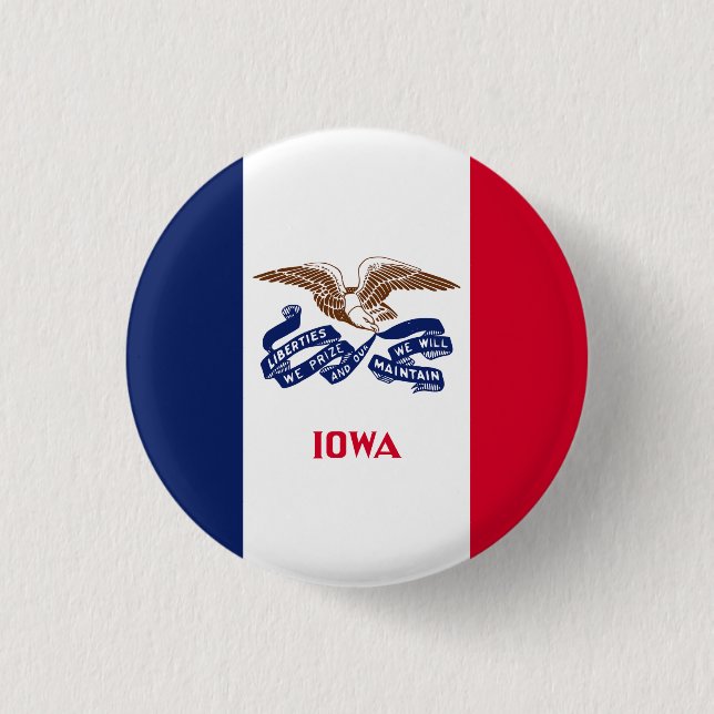 Iowa State Flag Button (Front)