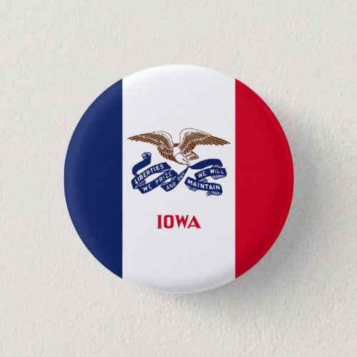 Iowa State Flag Button