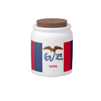 Iowa State Flag Candy Jar