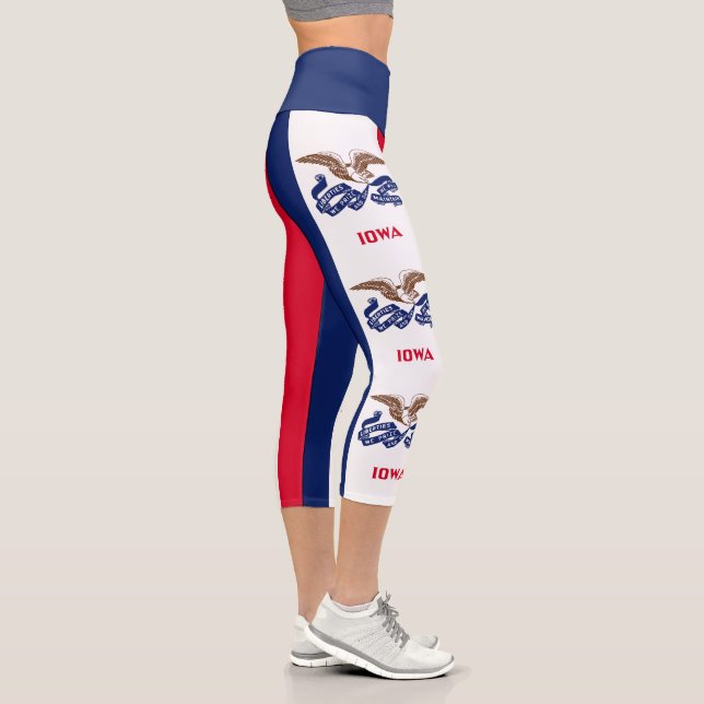 Iowa State Flag Capri Leggings (Right)