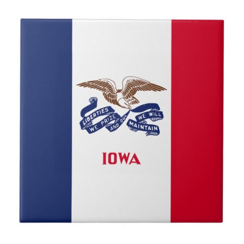 Iowa State Flag Ceramic Tile