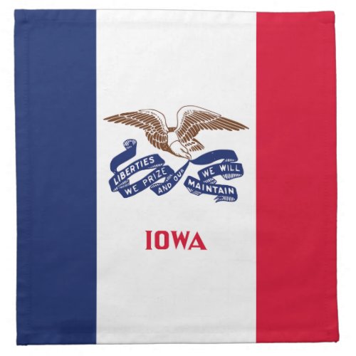 Iowa State Flag Cloth Napkin