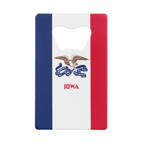 Iowa State Flag Credit Card Bottle Opener