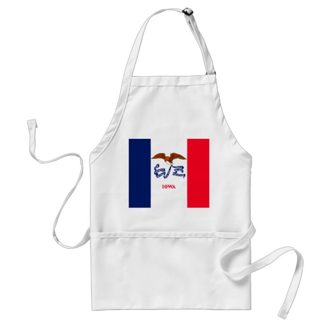 Iowa State Flag Design Adult Apron (Front)