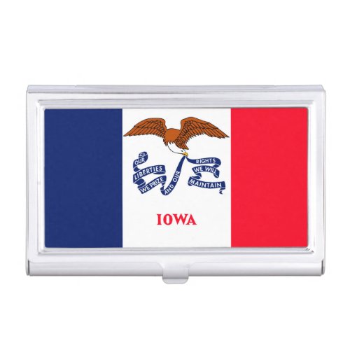 Iowa State Flag Design Business Card Case